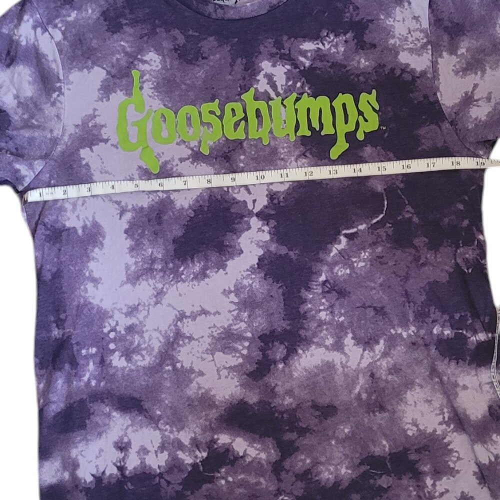 Purple Tie Dye Goosebumps Tee Shirt Size Med. UNISEX - Picture 8 of 8